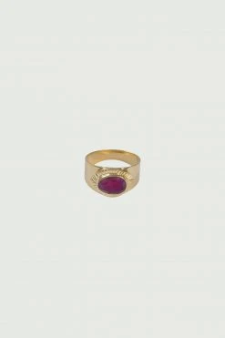 Soeur Chevalière DRAGÉ - Bague Élégante en Acier Inoxydable pour Femme | Accessoires Bijoux -soeur Soldes PACKSHOT bijoux COLOR drage rouge